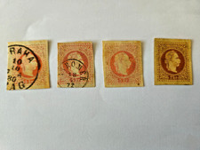 1867 Austria Franz Joseph I stamps 5 & 2 Kreuzer 2 clear cancels 1872-88