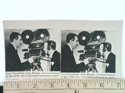 Lord Tweedsmuir 1930s Stereoview First-Hand Explanation of Camera