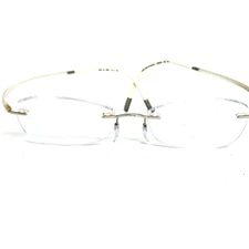 SILHOUETTE 5523 70 7000 Tan white eyeglasses frames rimless 17-145 H19526