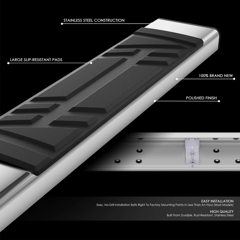 For 2007-2017 Acadia Enclave Outlook Traverse 6.5" Side Step Bar Running Boards - Image 2 of 4