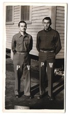 Lot of 10 Photos, German POWs 1944, Group Photo Before Woh