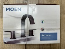 MOEN Avri 84154BL Two Handle Widespread Bathroom Faucet in Matte Black NEW 