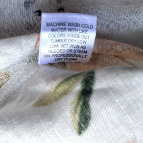 Hester & Orchard geblümte Leinenbluse Damen große Schleife Kragen Bauer leicht - Bild 7 von 8