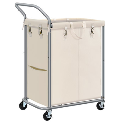 Laundry Hamper with Wheels,140L Rolling Laundry Hamper,2-Section Rolling Laundry