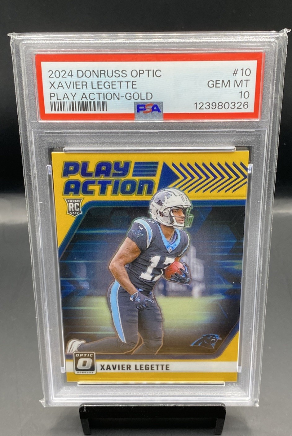 Xavier Legette Panini Donruss Optic Play Action #10 Gold