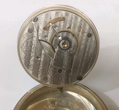 Antique Waltham Pioneer Pocket Watch in a Sterling Silver Case ~ Working Order. - Picture 11 of 15
