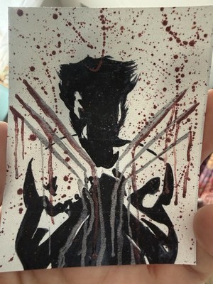 ACEO / ARC WOLVERINE INSPIRED Painting Original Art Print Limited Series 2-8