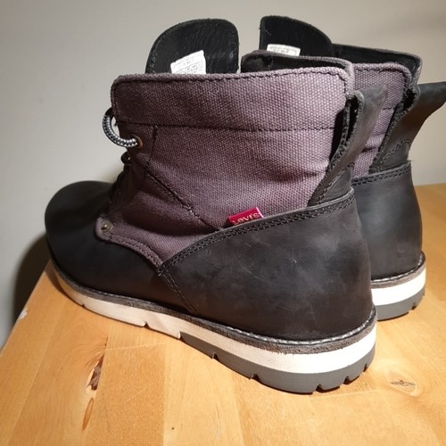 Levi's Hombres Botas 'Jax' Negro Botines Cuero Nubuck Talla UK 10 EU 44 - Imagen 2 de 11