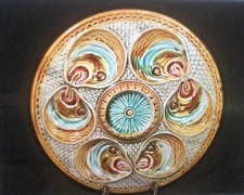 Antique French Majolica Oyster Plate c.1800's
