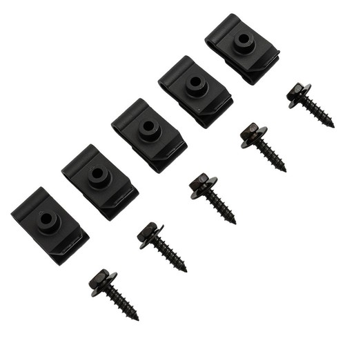 5 Car Fender Lining Wheel Arch Mudguard Trim Clips With Screw For Toyota Black