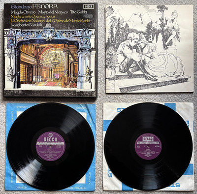 Giordano - Fedora - Olivero - Del Monaco - Decca 2x stereo LP box SET 435-436