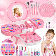 Kids Makeup Sets for Girls 5-8, 57 Pcs Kids Makeup Kit for Girls Non-Toxic Washa