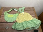 Cabbage Patch Kids Yellow And Green Halter Top Dress With Visor