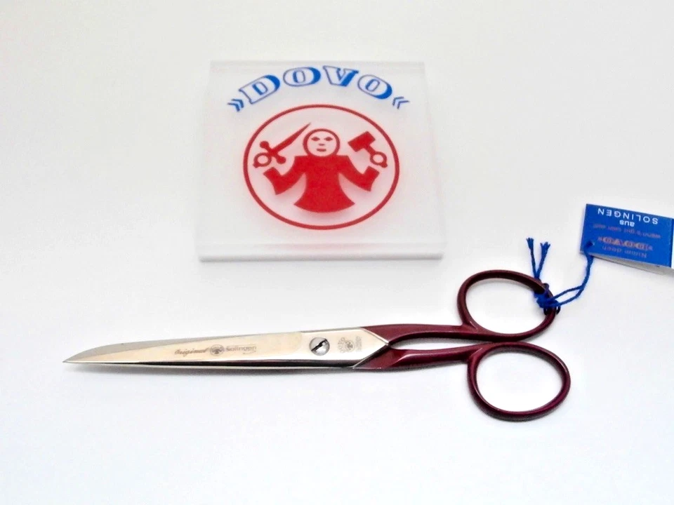 Haushaltschere Weinrot bordeaux DOVO 6" SOLINGEN 16 cm Karbonstahl vernickelt