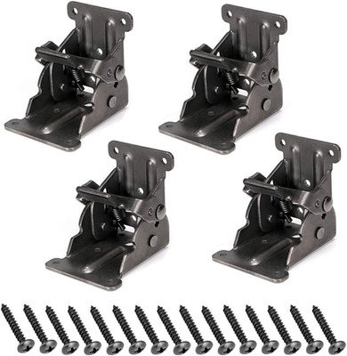 4 Pack Table Leg Folding Brackets, Collapsible Shelf Bracket Support