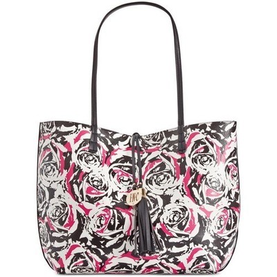 INC International Concepts KYLI Roses REVERSIBLE Travel Beach Pool Shop Tote bag