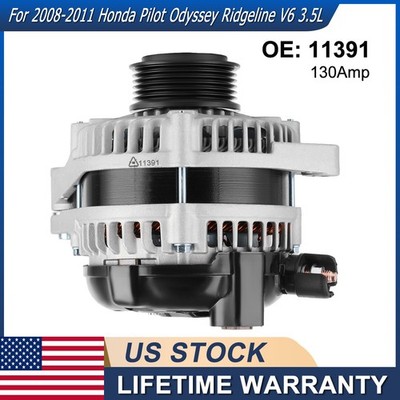 Alternator OEM 11391 For Honda Pilot Odyssey Ridgeline 2008-2011 3.5L 6-Groove