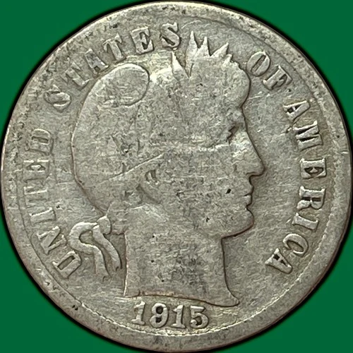 1915-S Barber Dime Good G Coin #33940
