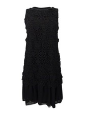 Tommy Hilfiger Women's Floral-Overlay Shift Dress