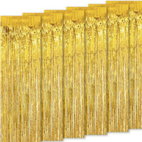 Silvester Lametta Vorhang Gold, Folie Fransen Vorhang Schimmer, Metallic Tinsel