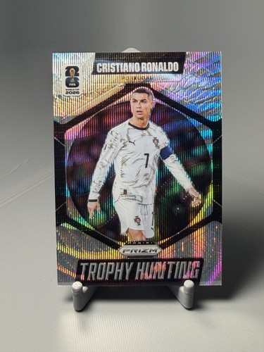 CRISTIANO RONALDO 2026 Prizm FIFA World Cup Trophy Hunting Silver Wave Portugal