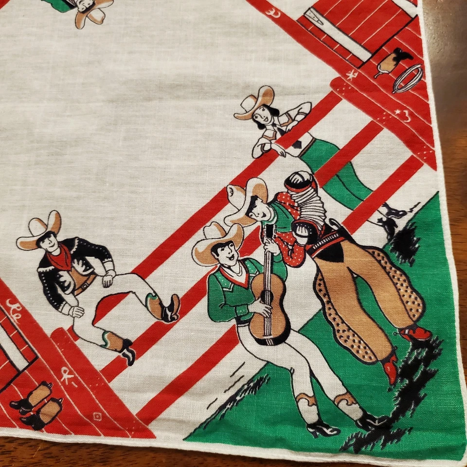 Pañuelo de vaquero con tema occidental de los años 50 Hanky Horse gráficos Foto 4 de 4