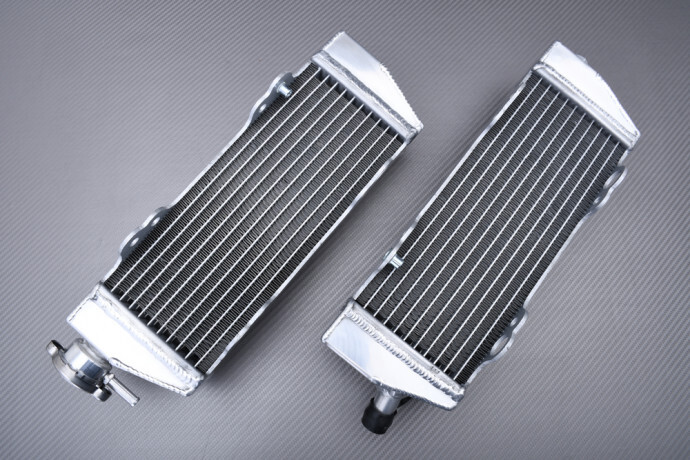 Radiateurs KTM XC 250 racing renforcés droite et gauche pour refroidissement moto 2006-2007