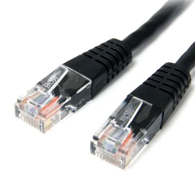 Cat5e Ethernet Cable 1 Ft Black Patch Cable Molded Cat5e Cable Short Network Cab