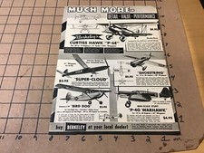 vintage original 1954 Double Sided Full page BERKELEY AJ-1 Savage AT-6 Texan