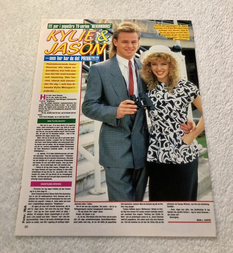 KYLIE MINOGUE 1988 Clipping Poster Swedish Music magazine Okej Vintage 1980s - 第 1/3 張圖片