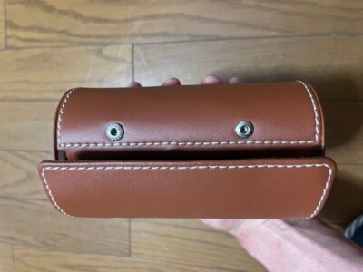 Breitling Brown Leather Travel Inner Watch Box Case for Two