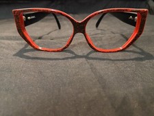 Playboy Eye Glasses FRAME ONLY NO LENSES Red/Black Vintage 1980 s, Bunny Logos