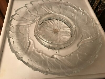 Fifth Avenue Crystal Chip and Dip Platter - 13'' Round