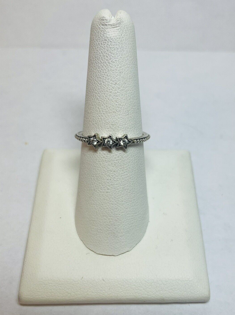 Pandora Sterling 925 Silver Celestial Star CZ Ring Size