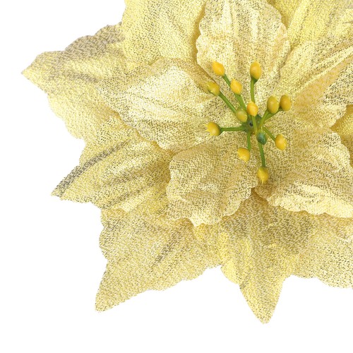 Christmas Decoration Wreath Artificial Flower Fake Poinsettia Fake Flower - Picture 2 of 2