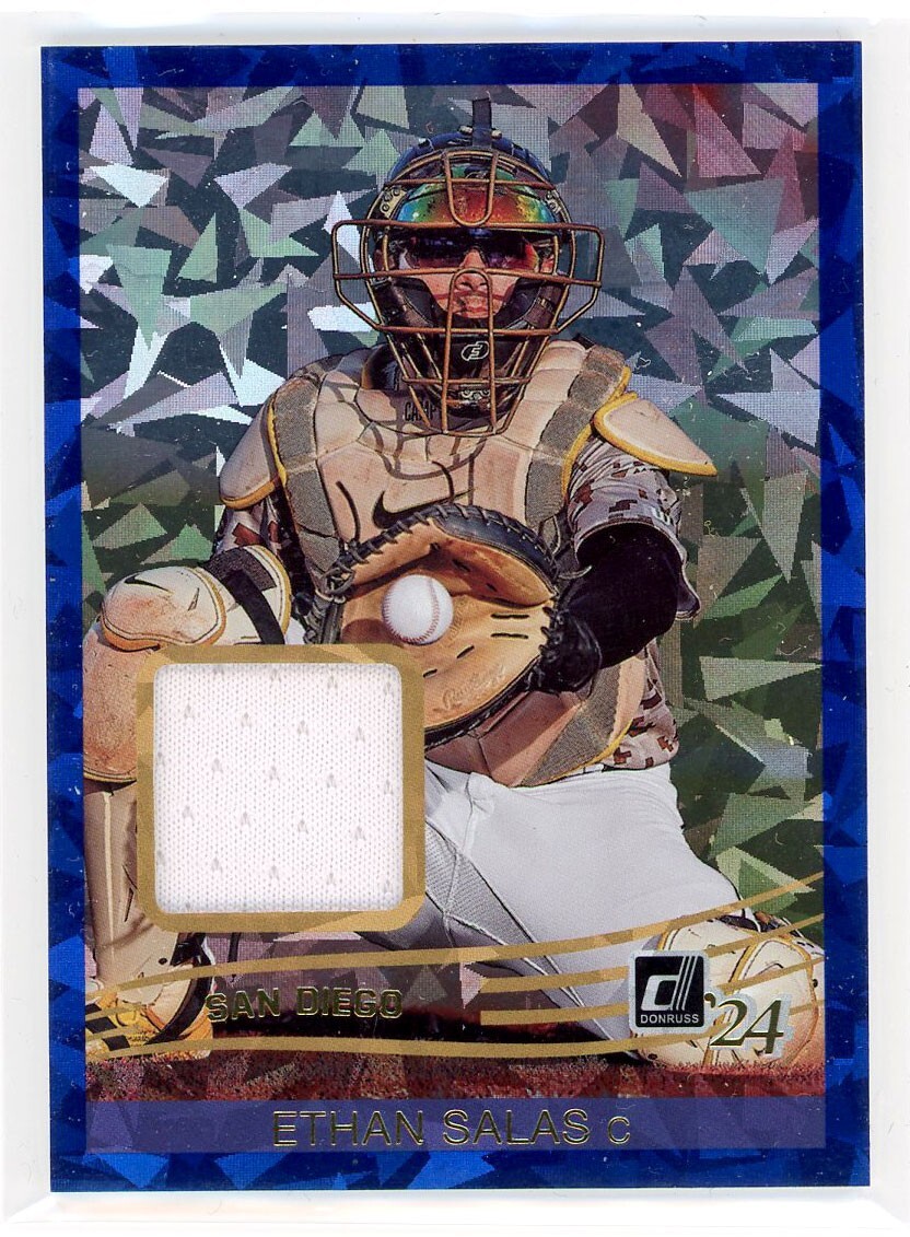2024 Donruss Retro '84 Materials Blue Ice #6 Ethan Salas Padres Jersey RC