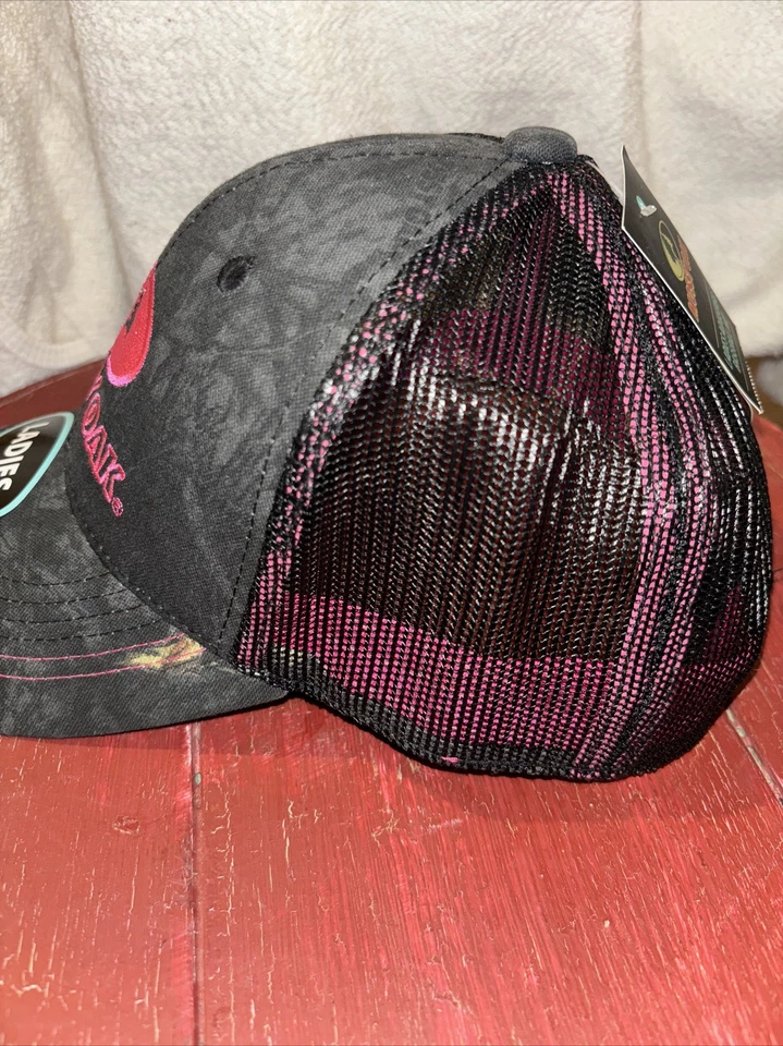 Новый Mossy Oak женщины ярко розовый регулируемый камуфляж бейсбольная шляпа один размер бейсболки - Изображение 2 из 4