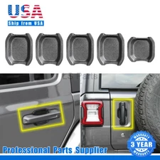 5 Pcs Exterior Door Handle Bowl Scuff Trim Cover Kit For Jeep Wrangler JL 2018+
