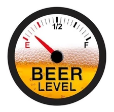 Beer Gauge Level Sticker Decal