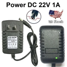 22V 1A 1000mA AC/DC 110-240V Converter Adapter Wall Charger Power Supply Mains