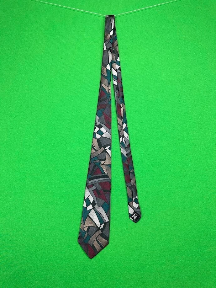 复古 Haggar 男式领带抽象多色美国制造 — 第 2/4 张图片