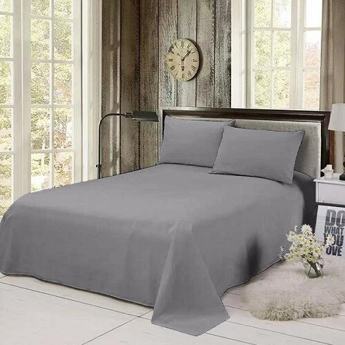 4PC Sheet Set/ 3Pc Duvet Set 800 TC Egyptian Cotton Gray Solid Adults/Teens - Image 4 of 4