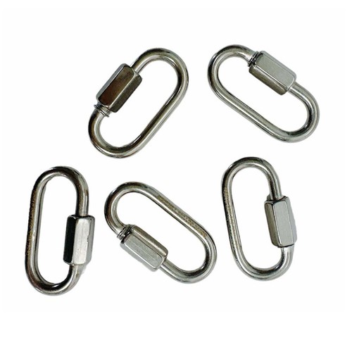 Quick Link Gancio Barca WLL 1.200 Lbs 1/4 Pollice Marino 316 Acciaio Inox 20 PCS - Foto 3 di 8