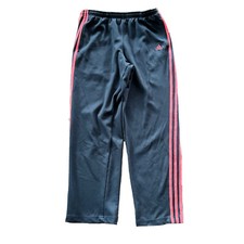 Adidas Women's Athletic Workout Track Pants Pink Three Stripe Size M Medium