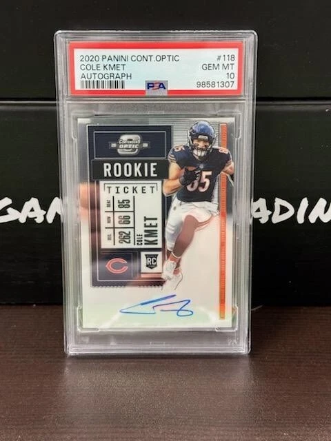 Cole Kmet Panini Contenders Optic #118 Autograph