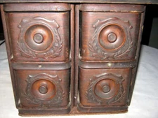 ANTIQUE MISSION OAK WOOD KITCHEN FILE SPICE DRAW ART CABINET SEWING STAND TABLE