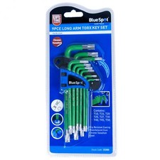 Image of BlueSpot Long Arm Torx Key Set 9Pcs T10-T50 Allen TRX-Star Tamper Proof Reach