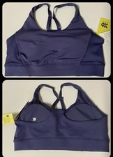    All In Motion Women Medium Purple Light Support Flex Ribbed Sports Bra