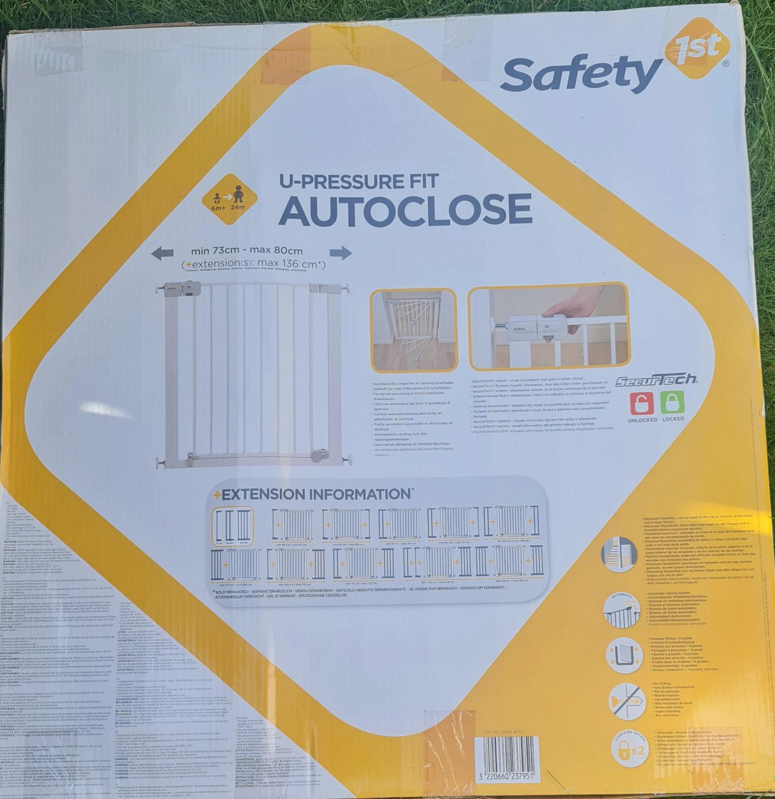 Safety 1st Auto-Close 73-80cm Metal Stair Gate White