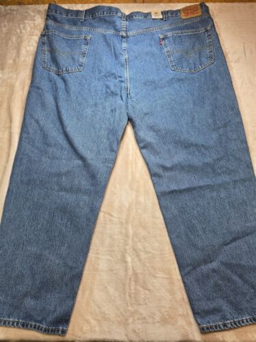 Jeans Levi's 550 Calce Relajado Lavado Oscuro Denim Azul 52x30 NUEVO - Imagen 3 de 8